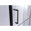 Pětiúhelníkový sprchový kout BS06B 90x90 černá/transparent + vanička ST07B BL černá