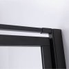 Čtvercový sprchový kout HYD-SK10A 80x80 černá/transparent + vanička HYD-SSV-SXL02A bílá