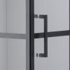 Čtvercový sprchový kout HYD-SK10A 80x80 černá/transparent + vanička HYD-SSV-SXL02A bílá