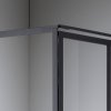 Čtvercový sprchový kout HYD-SK10A 80x80 černá/transparent + vanička HYD-SSV-SXL02A bílá