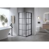 Čtvercový sprchový kout HYD-SK10A 80x80 černá/transparent + vanička HYD-SSV-SXL02A bílá