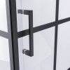 Čtvercový sprchový kout HYD-SK10A 80x80 černá/transparent + vanička HYD-SSV-SXL02A bílá