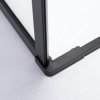 Čtvercový sprchový kout HYD-SK10A 80x80 černá/transparent + vanička HYD-SSV-SXL02A bílá