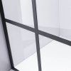 Čtvercový sprchový kout HYD-SK10A 80x80 černá/transparent + vanička HYD-SSV-SXL02A bílá