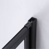 Čtvercový sprchový kout HYD-SK10A 80x80 černá/transparent + vanička HYD-SSV-SXL02A bílá