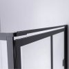 Čtvercový sprchový kout HYD-SK10A 80x80 černá/transparent + vanička HYD-SSV-SXL02A bílá