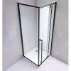 Čtvercový sprchový kout BS11B 90x90 černá/transparent + vanička RIKO 90 černá