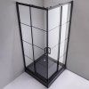 Čtvercový sprchový kout BL32B 90x90 černý/transparent - bez vaničky