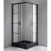 Čtvercový sprchový kout BL32B 90x90 černý/transparent - bez vaničky