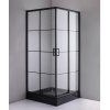 Čtvercový sprchový kout BL32B 90x90 černá/transparent + vanička SXL02B BL černá
