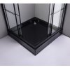 Čtvercový sprchový kout HYD-SK32B 90x90 černá/transparent + vanička HYD-SSV-SXL02B černá