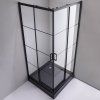 Čtvercový sprchový kout BL32A 80x80 černý/transparent - bez vaničky