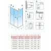 Obdélníkový sprchový kout KZ103 BL 90x80 černý/transparent + vanička ST03E BL černá