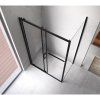Obdélníkový sprchový kout KZ103 BL 90x80 černý/transparent + vanička ST03E BL černá