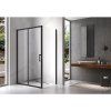 Obdélníkový sprchový kout KZ103 BL 90x80 černý/transparent + vanička ST03E BL černá