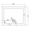 Obdélníkový sprchový kout KZ103 BL 90x80 černý/transparent + vanička ST03E BL černá