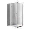 Obdélníkový sprchový kout KZ03D 120x100 chrom/transparent + vanička ST06C BL černá