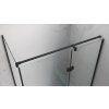 Obdélníkový sprchový kout KZ03D BL 120x100 černá/transparent + vanička ST06C BL černá
