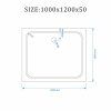 Obdélníkový sprchový kout KZ03D BL 120x100 černá/transparent + vanička ST06C BL černá