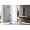 Obdélníkový sprchový kout KZ03D BL 120x100 černá/transparent + vanička ST06C BL černá