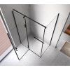 Obdélníkový sprchový kout KZ03D BL 120x100 černá/transparent + vanička ST06C BL černá
