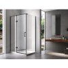 Obdélníkový sprchový kout KZ03D BL 120x100 černá/transparent + vanička ST06C BL černá