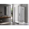 Obdélníkový sprchový kout KZ03D BL 120x100 černá/transparent + vanička ST06C BL černá