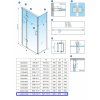 Obdélníkový sprchový kout KZ03D BL 120x100 černá/transparent + vanička ST06C BL černá