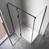 Obdélníkový sprchový kout KZ03D BL 120x100 černá/transparent + vanička ST06C BL černá