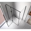 Obdélníkový sprchový kout HYD-OK03D 120x100 černá/transparent + vanička HYD-OSV-ST06C bílá