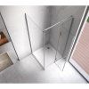 Čtvercový sprchový kout KZ01D 100x100 bílá/transparent + vanička ST06A BL černá