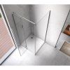 Čtvercový sprchový kout KZ01D 100x100 bílá/transparent + vanička ST06A BL černá
