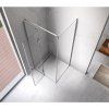 Čtvercový sprchový kout KZ01D 100x100 bílá/transparent + vanička ST06A BL černá