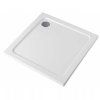 Čtvercový sprchový kout BS13A 80x80 černá/transparent + vanička ST02A WH bílá