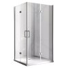 Obdélníkový sprchový kout HYD-OK12B 100x80 chrom/transparent + vanička HYD-OSV-ST03A černá