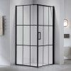 Čtvercový sprchový kout BS13B 90x90 černá/transparent + vanička ST02A BL černá