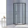 Pětiúhelníkový sprchový kout HYD-PK4026B 90x90 černá/transparent + vanička HYD-PSV-ST07B černá