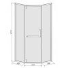 Pětiúhelníkový sprchový kout HYD-PK4026B 90x90 černá/transparent + vanička HYD-PSV-ST07B černá