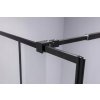 Čtvercový sprchový kout HYD-SK13B 90x90 černá/transparent + vanička HYD-SSV-ST02A bílá