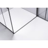 Čtvercový sprchový kout HYD-SK13B 90x90 černá/transparent + vanička HYD-SSV-ST02A bílá