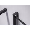 Čtvercový sprchový kout HYD-SK13B 90x90 černá/transparent + vanička HYD-SSV-ST02A bílá