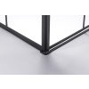 Čtvercový sprchový kout HYD-SK13B 90x90 černá/transparent + vanička HYD-SSV-ST02A bílá