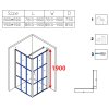 Čtvercový sprchový kout HYD-SK13B 90x90 černá/transparent + vanička HYD-SSV-ST02A bílá