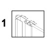 Čtvercový sprchový kout HYD-SK13B 90x90 černá/transparent + vanička HYD-SSV-ST02A bílá
