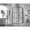 Čtvercový sprchový kout BS13A 80x80 černá/transparent + vanička ST02A BL černá