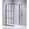 Čtvercový sprchový kout BS13A 80x80 černá/transparent + vanička ST02A BL černá