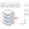 Čtvercový sprchový kout BS13A 80x80 černá/transparent + vanička ST02A BL černá