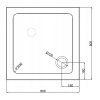 Čtvercový sprchový kout BS13A 80x80 černá/transparent + vanička ST02A BL černá