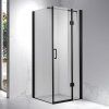 Čtvercový sprchový kout KZ1390A BL 80x80 černá/transparent + vanička SXL02A BL černá