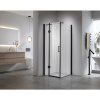 Čtvercový sprchový kout KZ1390A BL 80x80 černá/transparent + vanička SXL02A BL černá